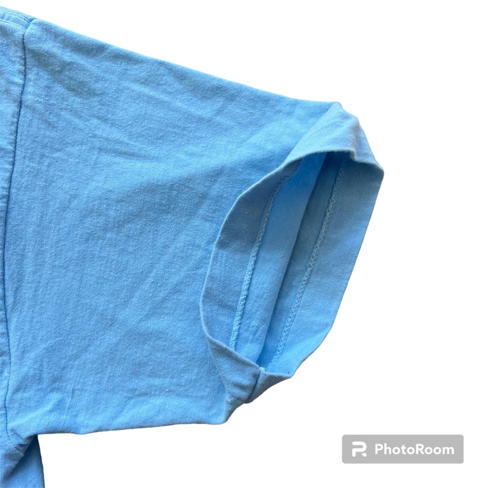 VTG 80s Anvil Short Sleeve Crewneck Hawaii Beach Single Stitch T-Shirt Blue XXL - Picture 5 of 6